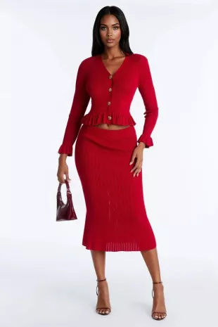 Johane Sweater Midi Skirt Set