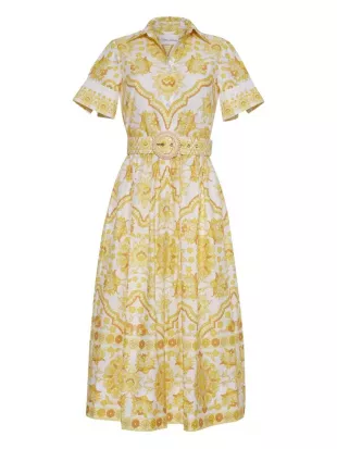 Malena Dress in Mystic Yellow
