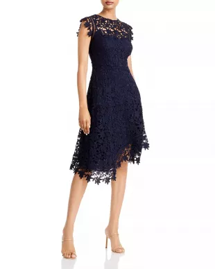 Lace Asymmetric Cocktail Dress