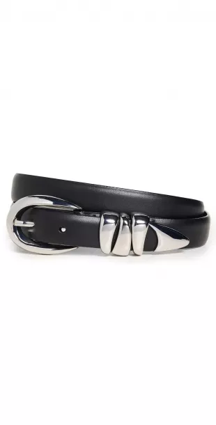 Triple Metal Keeper Leather Belt