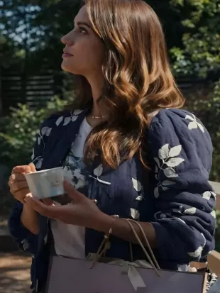 The Love Heist 2026 Lyndsy Fonseca Floral Jacket