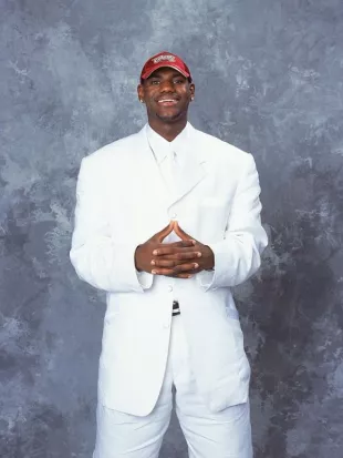LeBron James NBA Draft White Suit