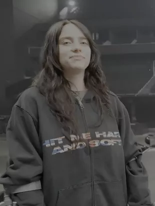 Billie Eilish Hit Me Hard and Soft The Tour Live in 3D Gray Hoodie