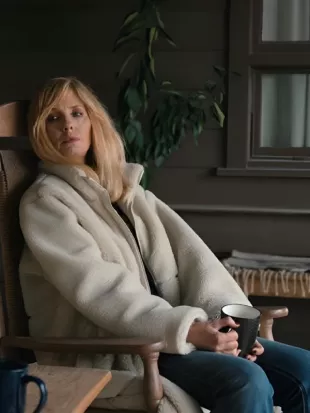 Dutton Ranch S01 Beth Dutton White Longline Sherpa Coat