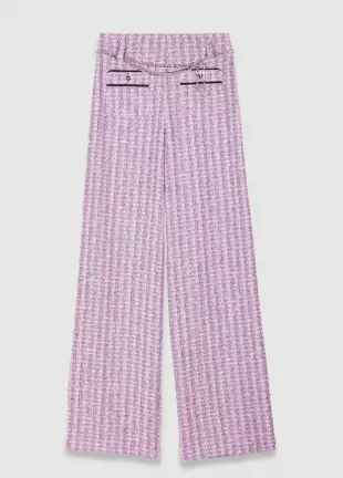Wide Lleg Tweed Trousers