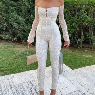 Printed Jumpsuit Catsuit