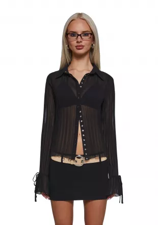 Bayonetta Sheer Pleated Blouse