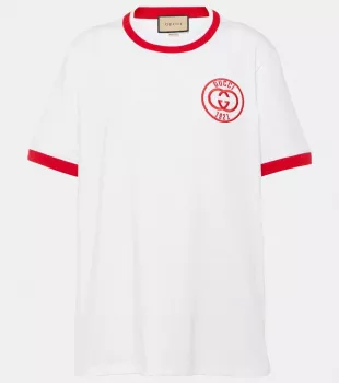 Logo Embroidered Cotton Jersey T-Shirt