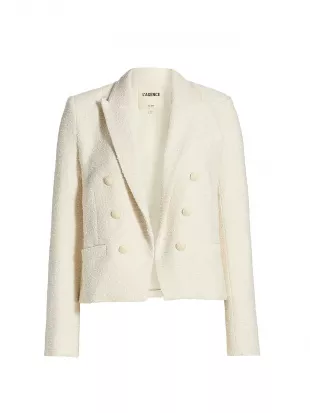 Brooke Tweed Blazer in Ecru by