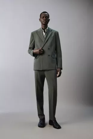 Comfort Fit Double Breasted Suit Blazer