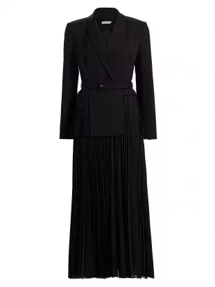 Alexandra Pleated Blazer Dress
