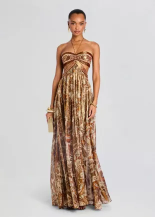 Kimmy Dress in Terracotta Paisley