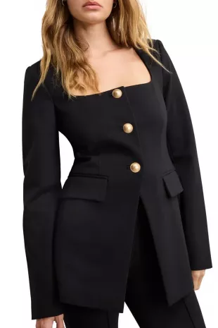 Stretch Ponte Sculpt Blazer