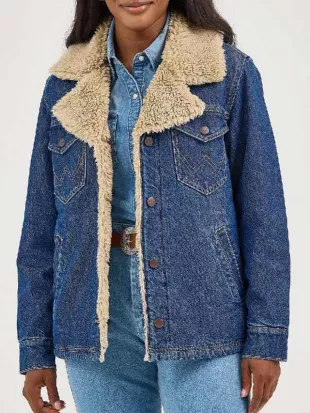 Dutton Ranch S01 Oreana Jackson Denim Sherpa Jacket