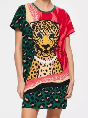 Home And Away 2026 Stephanie Panozzo Leopard Print T-Shirt