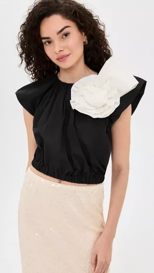 Laurie Solid Flutter Sleeve Top Laurie Solid Flutter Sleeve Top