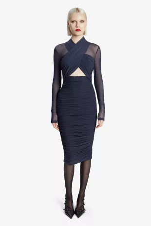 Aliyah Dress in Navy
