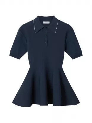 Button-placket Polo Top