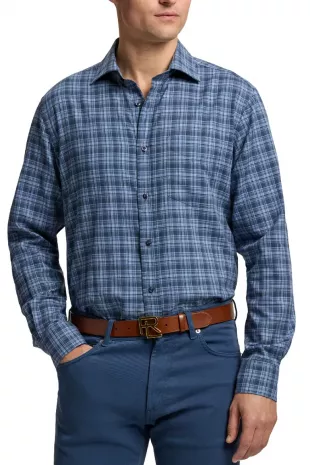 Aston Plaid Brushed Cotton Button Up Shirt