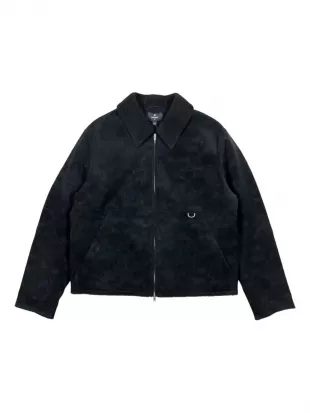 Shearling Collar Zip Front Jacket
