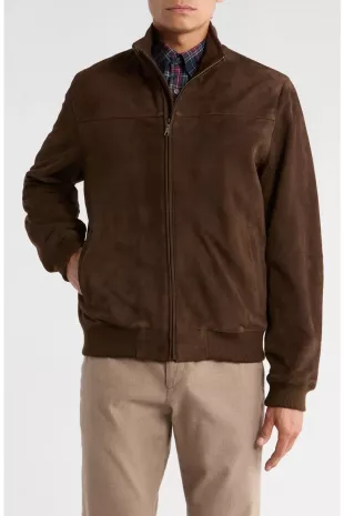 Suede Zip Up Jacket