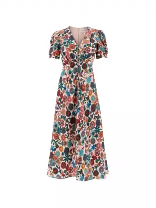 Floral Silk Maxi Dress