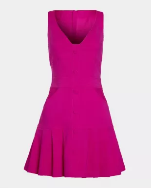 Olana Stretch Cotton V-Neck Mini Dress