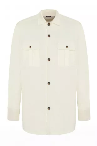 Milkwhite Cashmere Overshirt