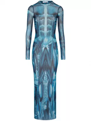 Écorché Print Maxi Dress
