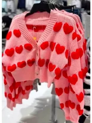 Heart and Hustle Houston S02 Pink Heart Cardigan