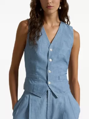 Home and Away Nicole da Silva Chambray Vest