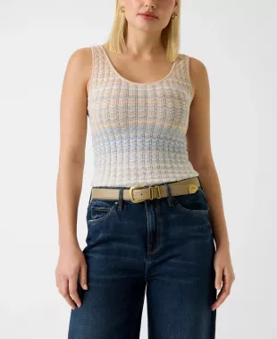 Sleeveless Scoop Neck Tank Top Sweater