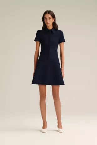 Scanlan Theodore Crepe Knit Mini Zip Dress
