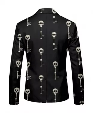 Halloween 3D Printed Skull and Bone Blazer