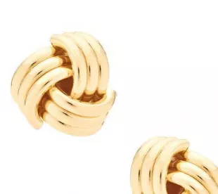 Lovers and Friends Gold Knotted Stud Earrings
