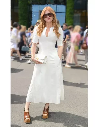 Isla Fisher Championships Wimbledon 2026 White Dress