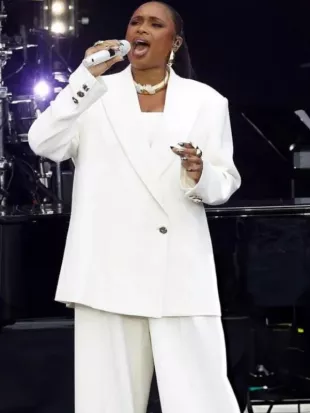 Jennifer Hudson Presidential Center Dedication Ceremony White Blazer