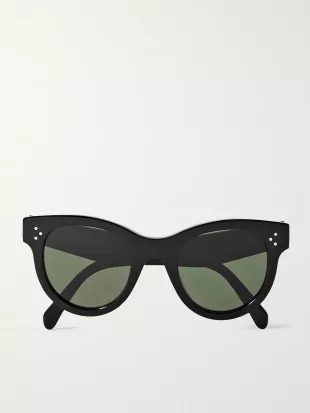 Round-frame Acetate Sunglasses