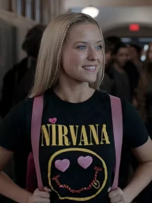 Elle S01 Lexi Minetree Black Graphic Tee