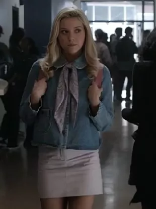 Elle S01 Lexi Minetree Pan Collar Denim Jacket