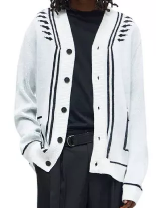 Love Island USA S08 Zach Georgiou White Cardigan