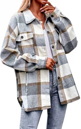 Plaid Shacket Jacket