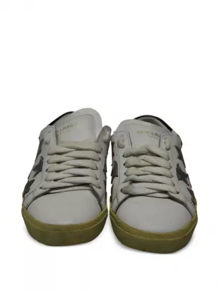 Metallic Star Leather Sneakers