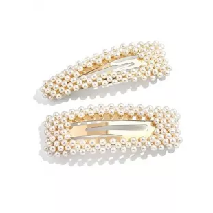 Pearl Hair Clips Gold Snap Hairpins Alligator Barrettes
