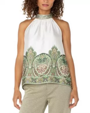 Mock Neck Halter Top