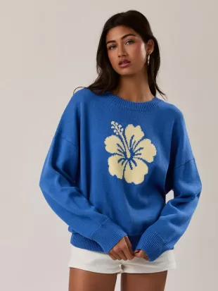 Hibiscus Pullover Sweater