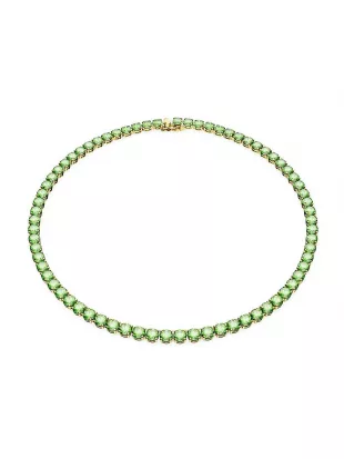 Matriz Gold-Plated & Crystal Tennis Necklace