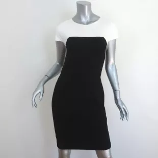 Colorblock Stretch Pebble Crepe Dress