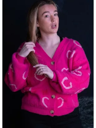 Baylen Dupree Baylen Out Loud S03 Heart Print Cardigan