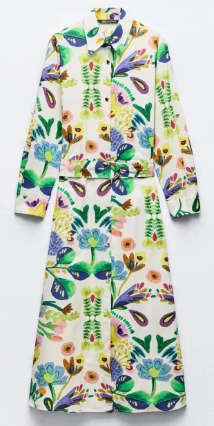 Floral Shirt Dress